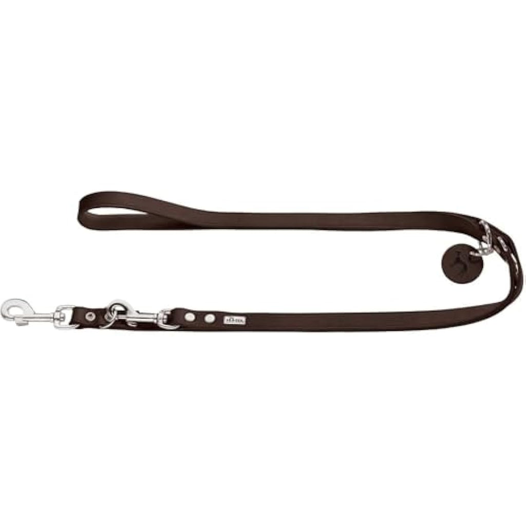 Hunter Training Dog Leash | Soft Genuine Cow Leather | Dark Brown, 200cm
