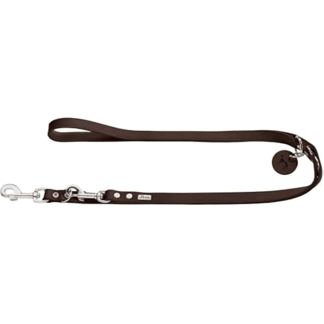 Hunter Training Dog Leash | Soft Genuine Cow Leather | Dark Brown, 200cm
