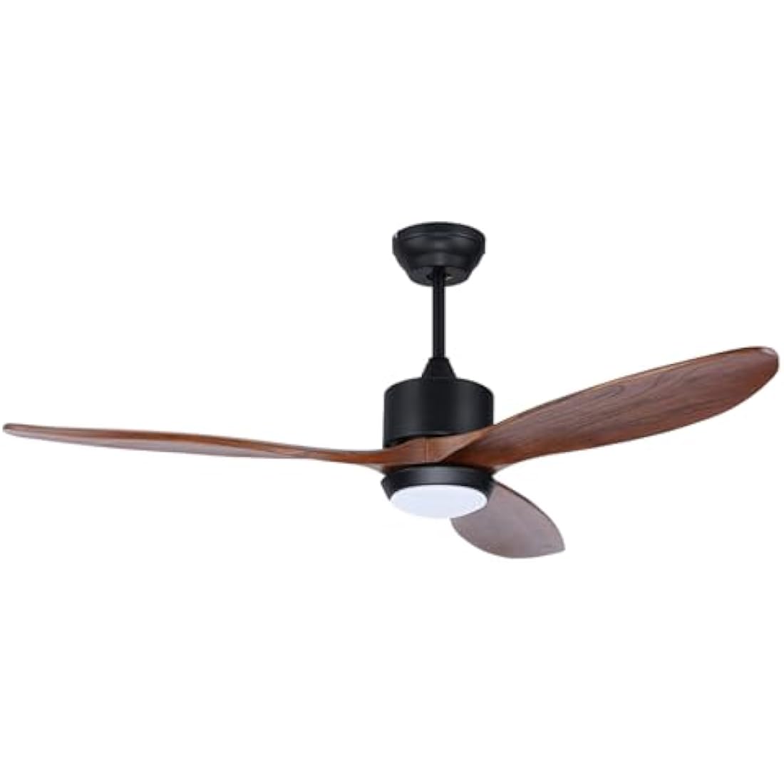 Ovlaim 132cm Wood Ceiling Fan with Dimmable LED Light & Remote Control