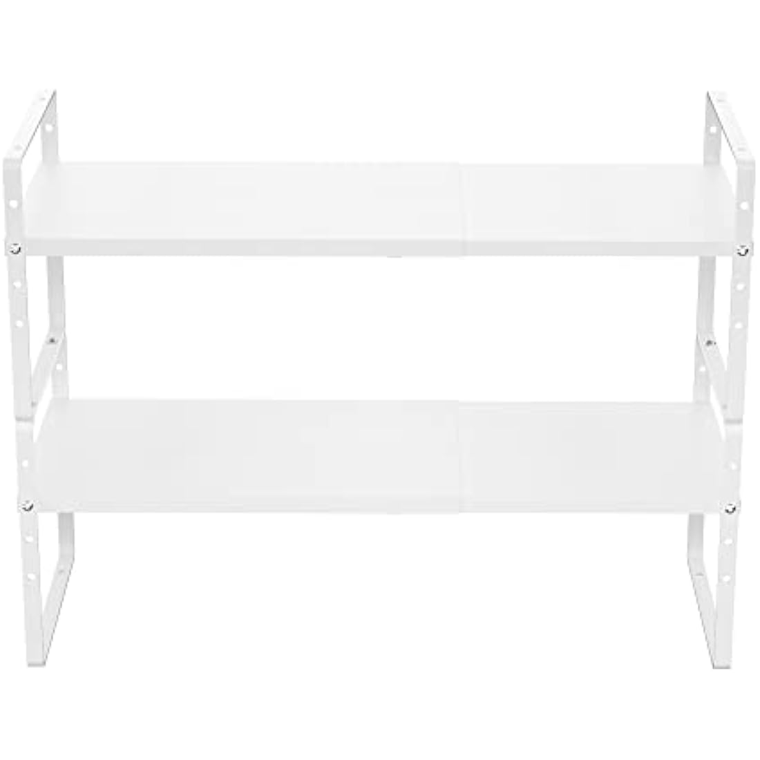 Jolof Store Expandable Cabinet Shelf Organizer | 2 Pack Steel Metal Rack