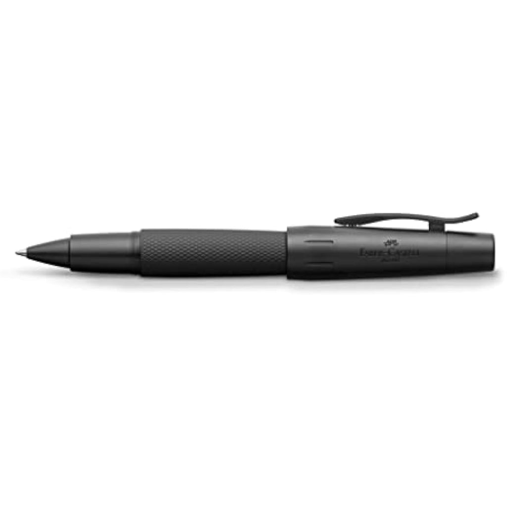 E-Motion Pure Black Rollerball Pen – Matte Anodized Aluminum Guilloché