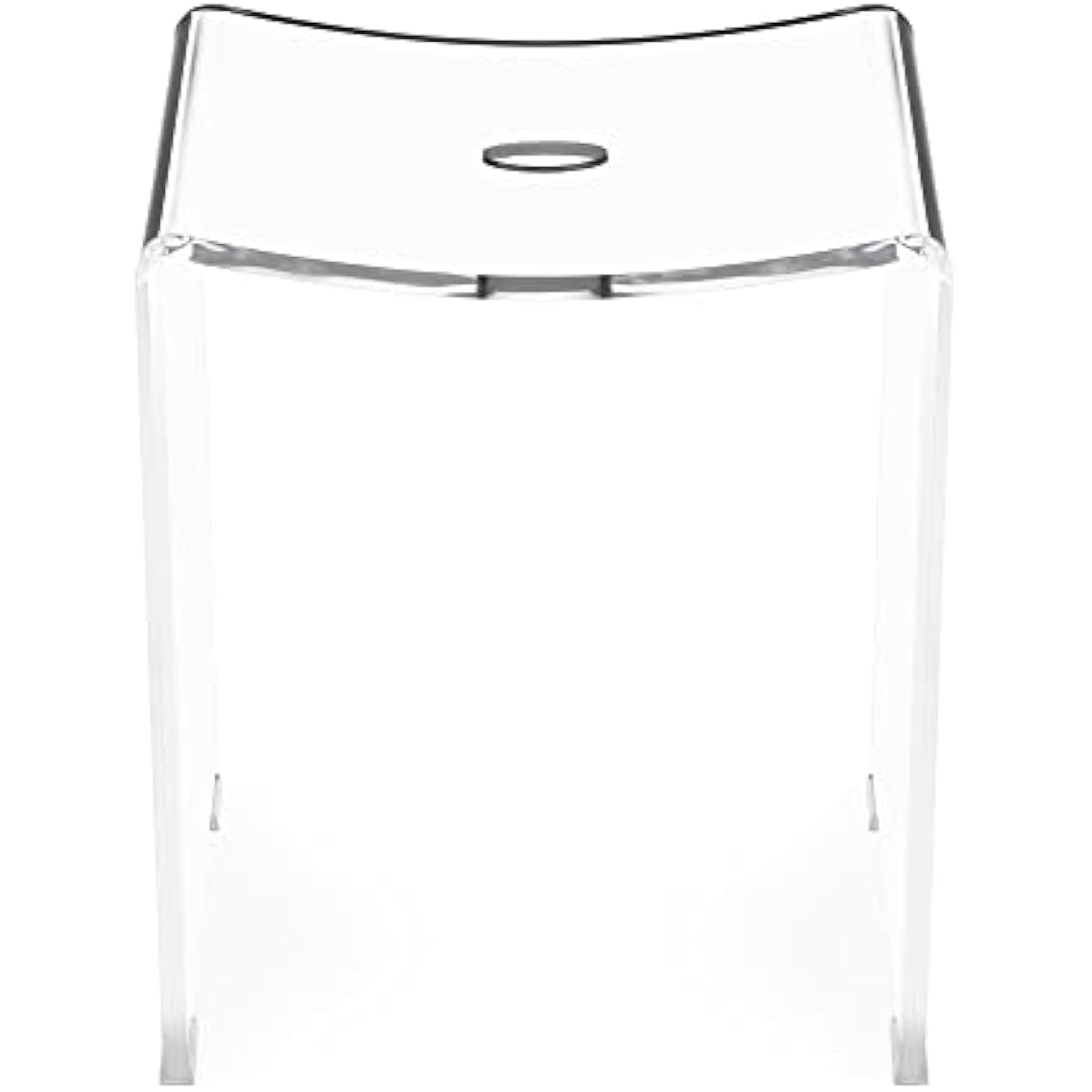 Navaris Clear Acrylic Shower Stool – Waterproof Transparent Bathroom Chair