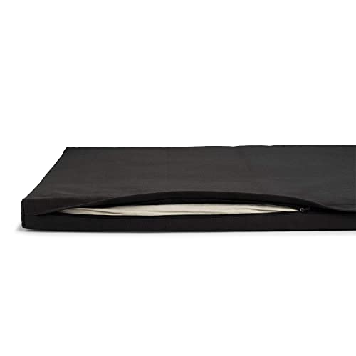 Basaho Zabuton Meditation Mat - Organic Cotton & Recycled Filling, Black