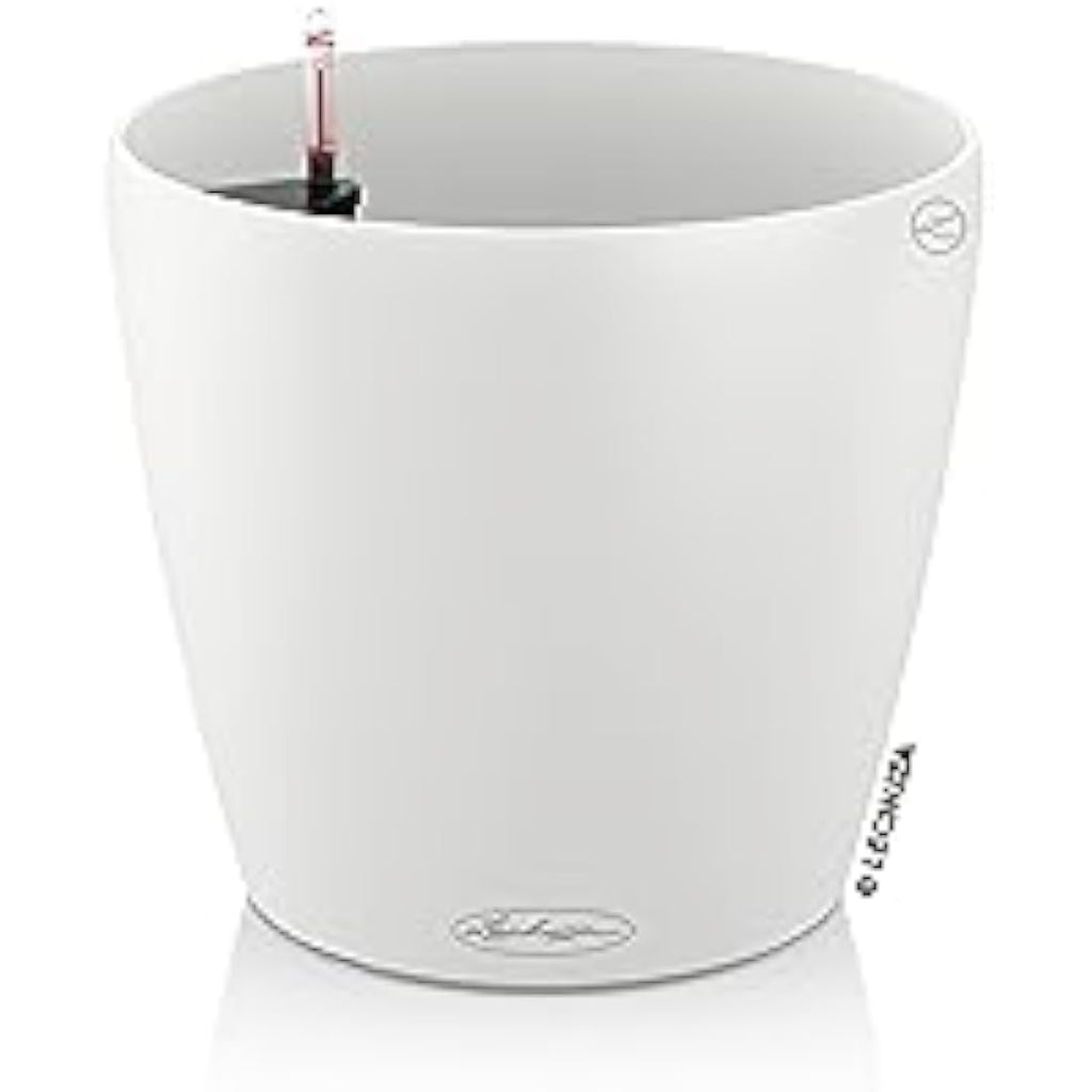 Lechuza Classico Color 60 Self-Watering Planter | Large White Poly-Resin