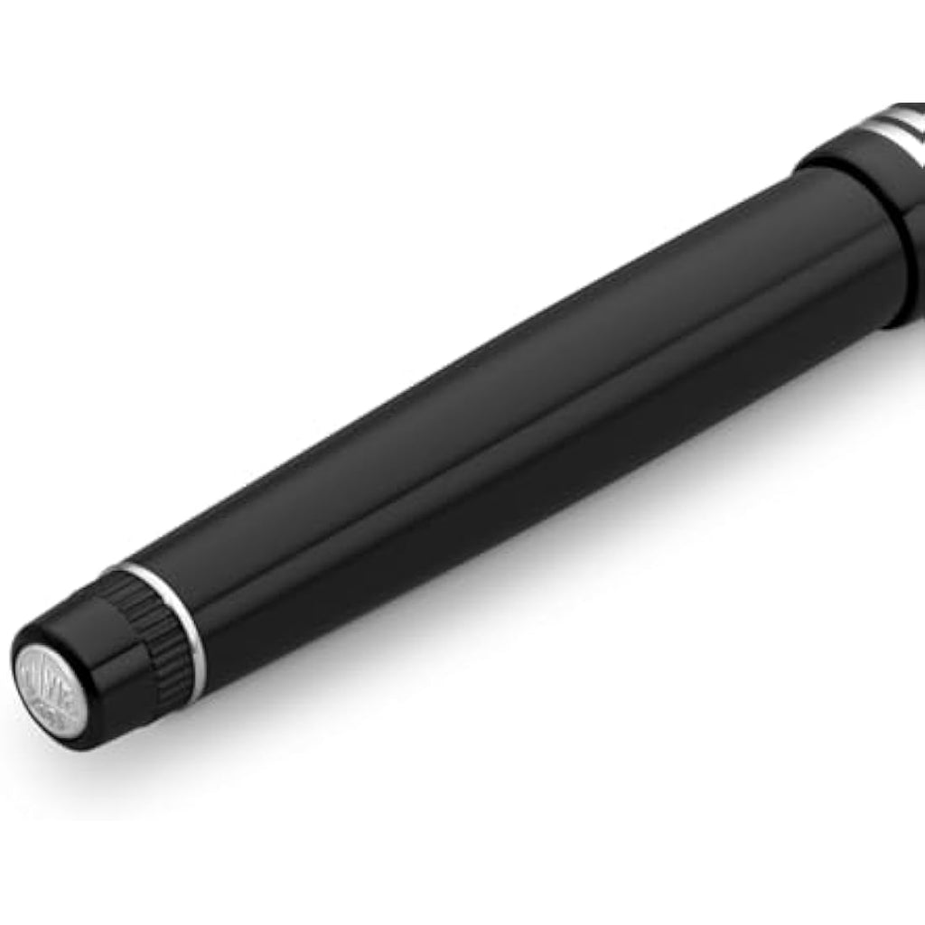 Kaweco DIA2 Fountain Pen – Premium Black Resin with Chrome Trim, Nib B