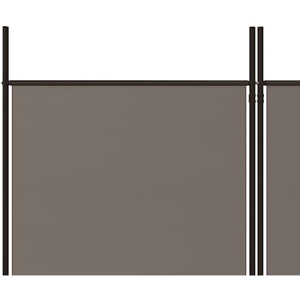 vidaXL 6-Panel Room Divider – Foldable Anthracite Fabric – 300x200 cm