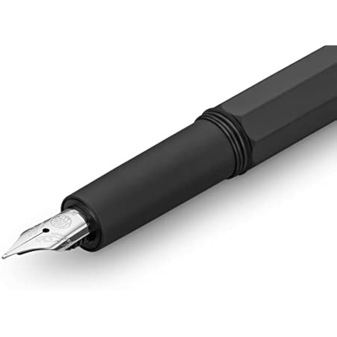 Kaweco Original Fountain Pen – Black Chrome Aluminium – Nib B (Broad)