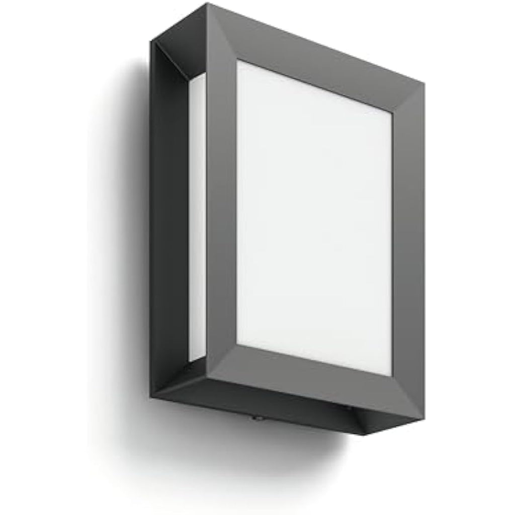 Philips Karp LED Outdoor Wall Light | Anthracite Grey IP44 Weatherproof