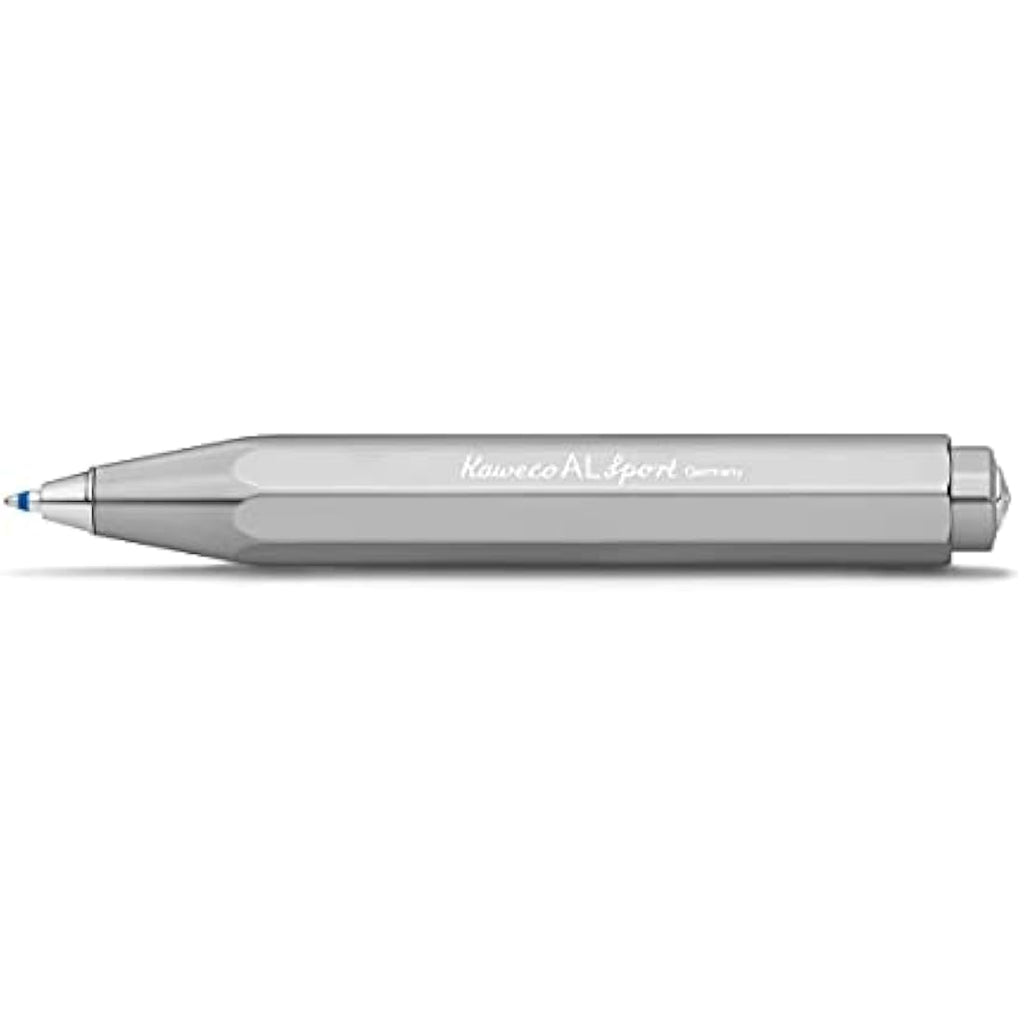 Kaweco AL Sport Raw Aluminium Ballpoint Pen – Compact Retractable Pen