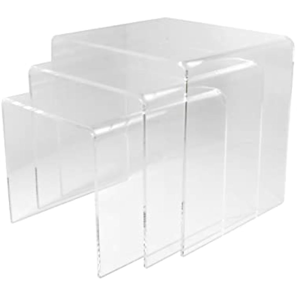 Acrylic Nest of Tables | 3-Piece Shatterproof Side Tables