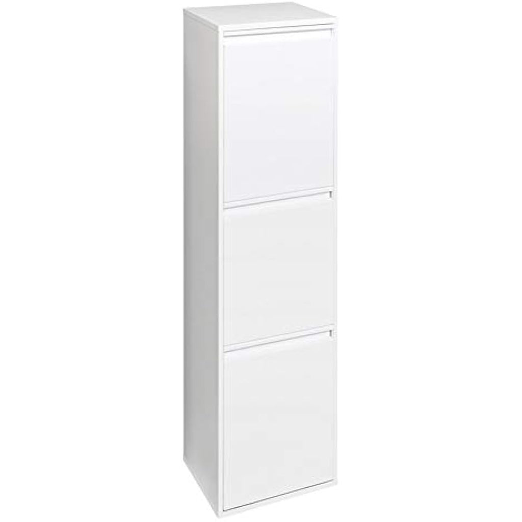 Arregui Basic CR301-B 3-Compartment Steel Recycling Bin | 51L White