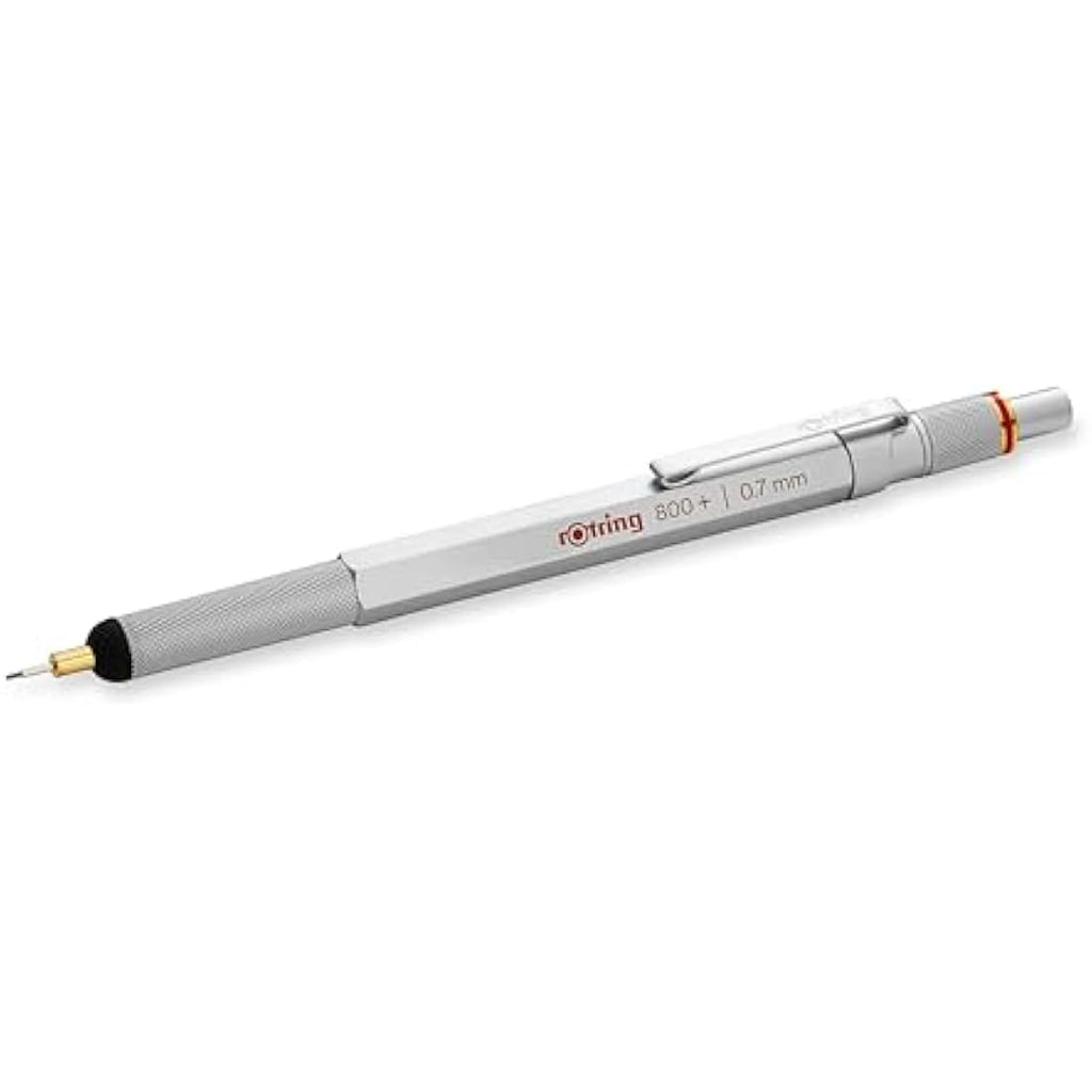 Rotring 800+ Mechanical Pencil & Stylus | 0.7mm Silver Metal Barrel