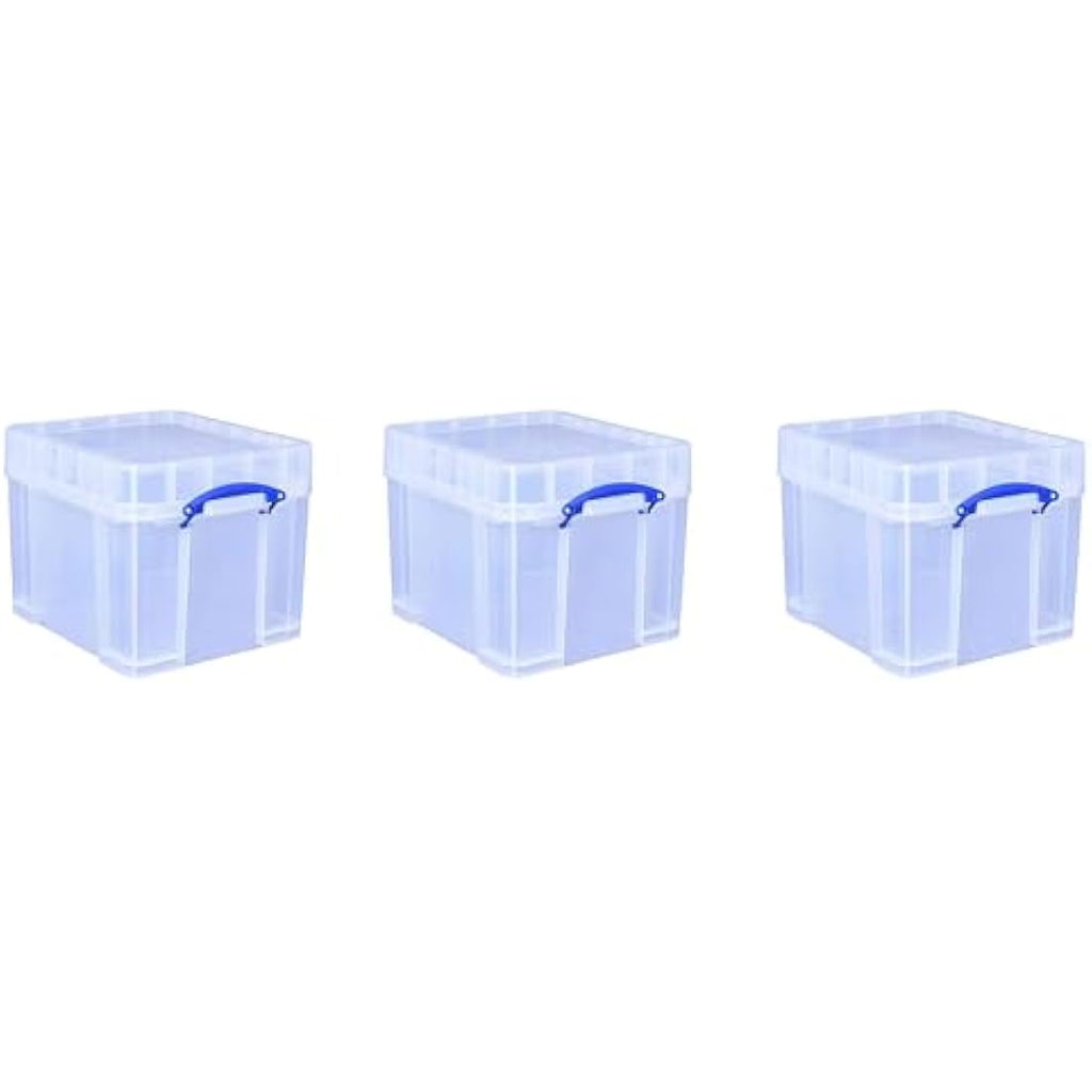 Really Useful Box 35L Vinyl LP Storage Box with XL Lid - 3 Pack