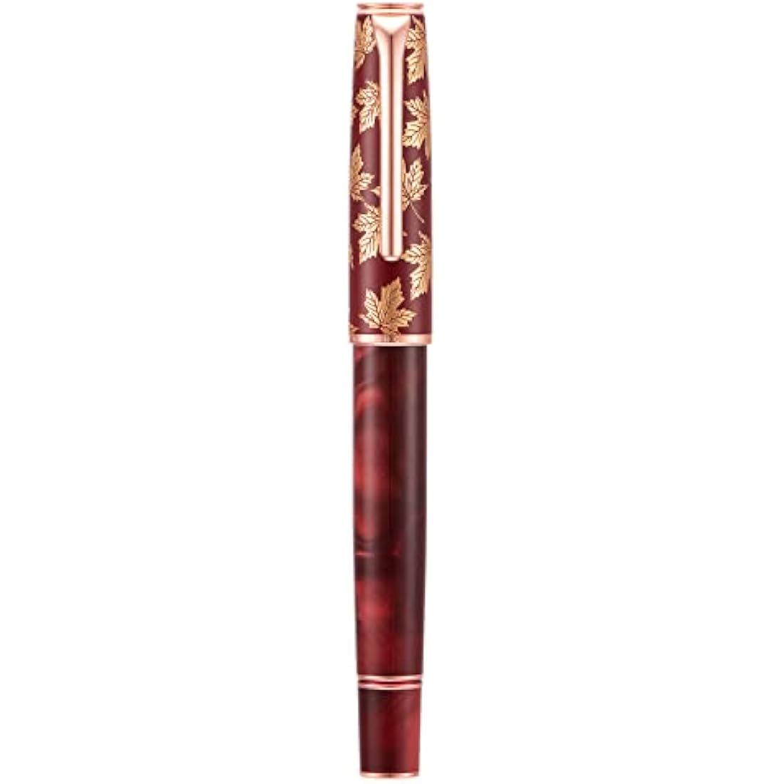 Hongdian N8 Red Acrylic Fountain Pen | Long Blade Fine Nib & Case