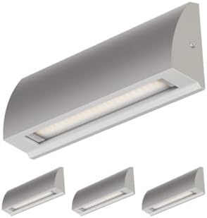 ledscom.de SEGIN LED Outdoor Wall Light – IP54 Grey Matt Downlight 630lm