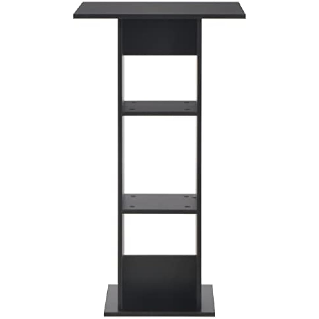 Modern Bar Table with Shelf – Black Kitchen Bistro Stand