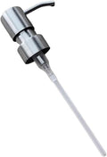 Silver Stainless Steel Minimalist Style Liquid Soap Dispenser for Bathroom Kitchen, Foam Nozzle Pump Bottle Press Head
