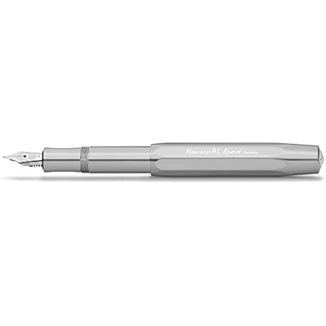Kaweco AL Sport Fountain Pen – Raw Aluminium Pocket Pen – Medium Nib