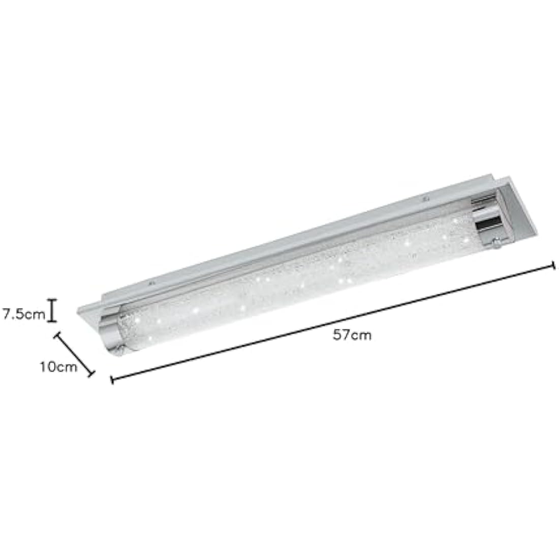 Eglo TOLORICO LED Bathroom Wall & Ceiling Light - Chrome & Crystal