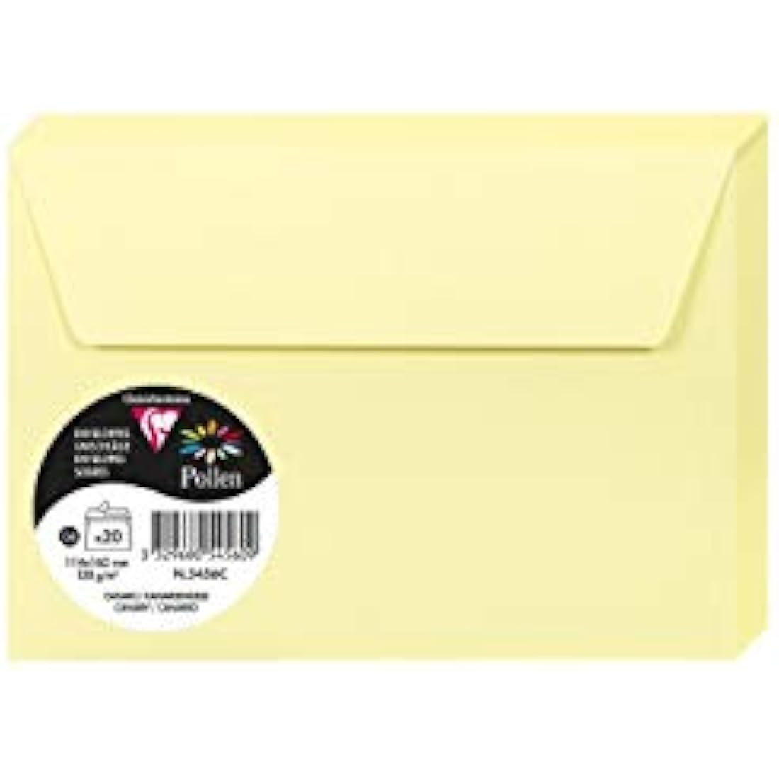 Clairefontaine Pollen C6 Adhesive Envelopes - Canary Yellow (Pack of 20)