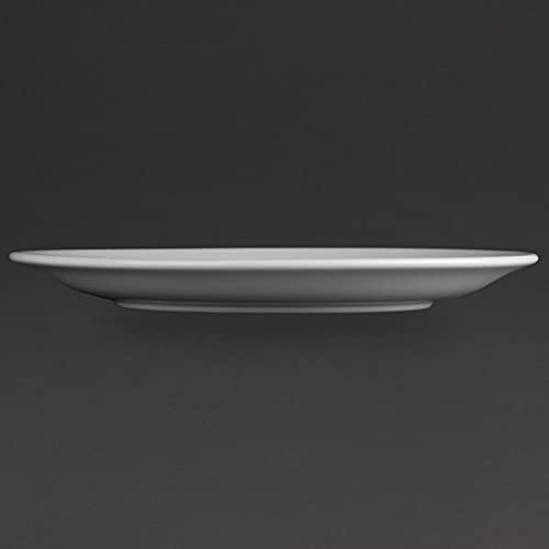 Olympia Athena White Porcelain Dinner Plates - 10 Inch Pack of 12