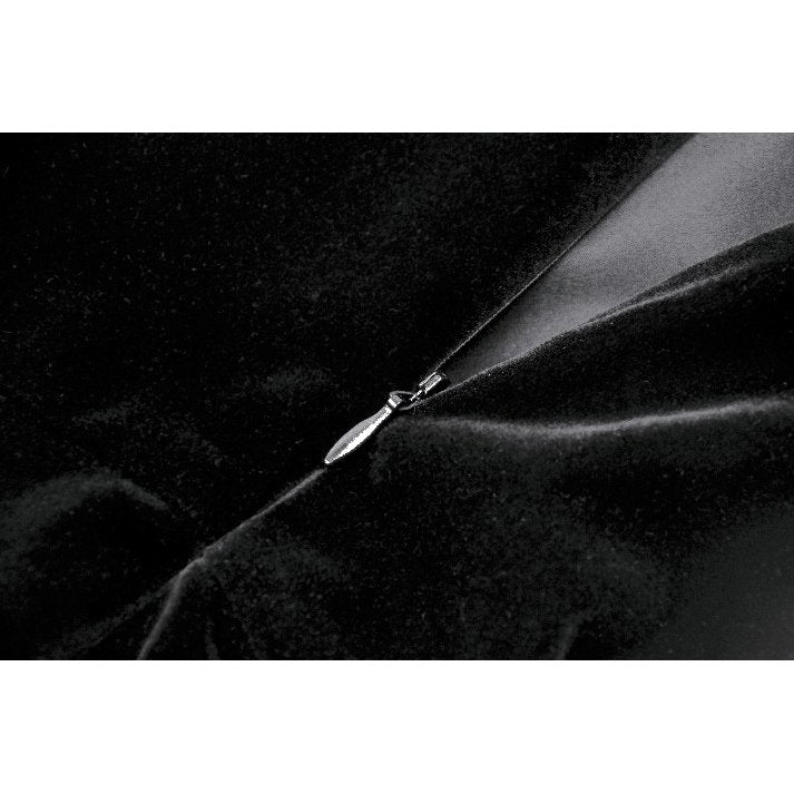 Dark in Love Lux Black Velvet Horn Embroidery Gothic Maxi Dress