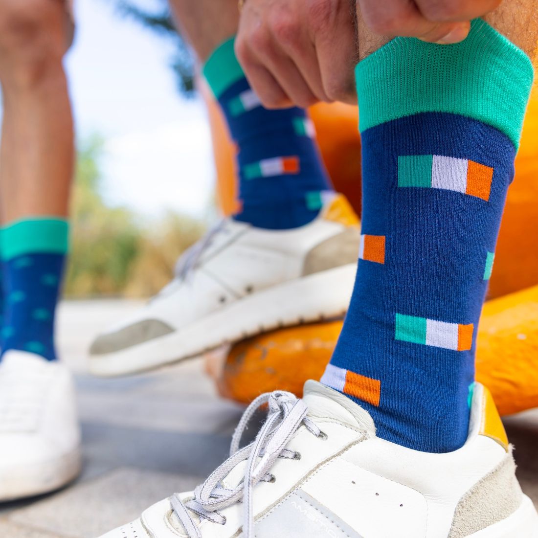 Swole Panda Irish Flag Bamboo Socks – Sustainable Tricolour Design