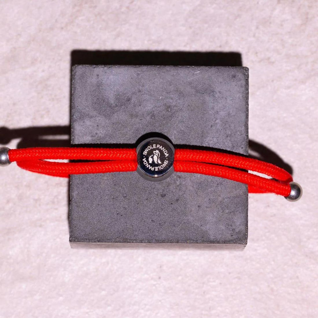Swole Panda Red Rope Bracelet – Recycled Ocean Plastic Unisex Jewelry