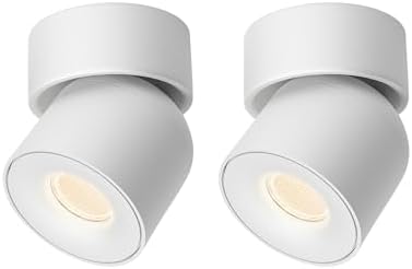 Aisilan 2-Pack Dimmable LED Ceiling Spotlight | 9W 3000K White Aluminum