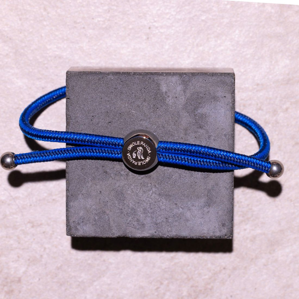 Swole Panda Navy Stripe Rope Bracelet | Recycled Ocean Plastic Jewelry