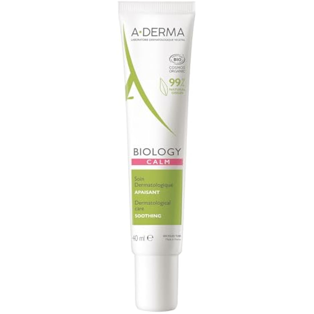 A-DERMA Biology Calm Soothing Organic Facial Moisturizer – 40ml