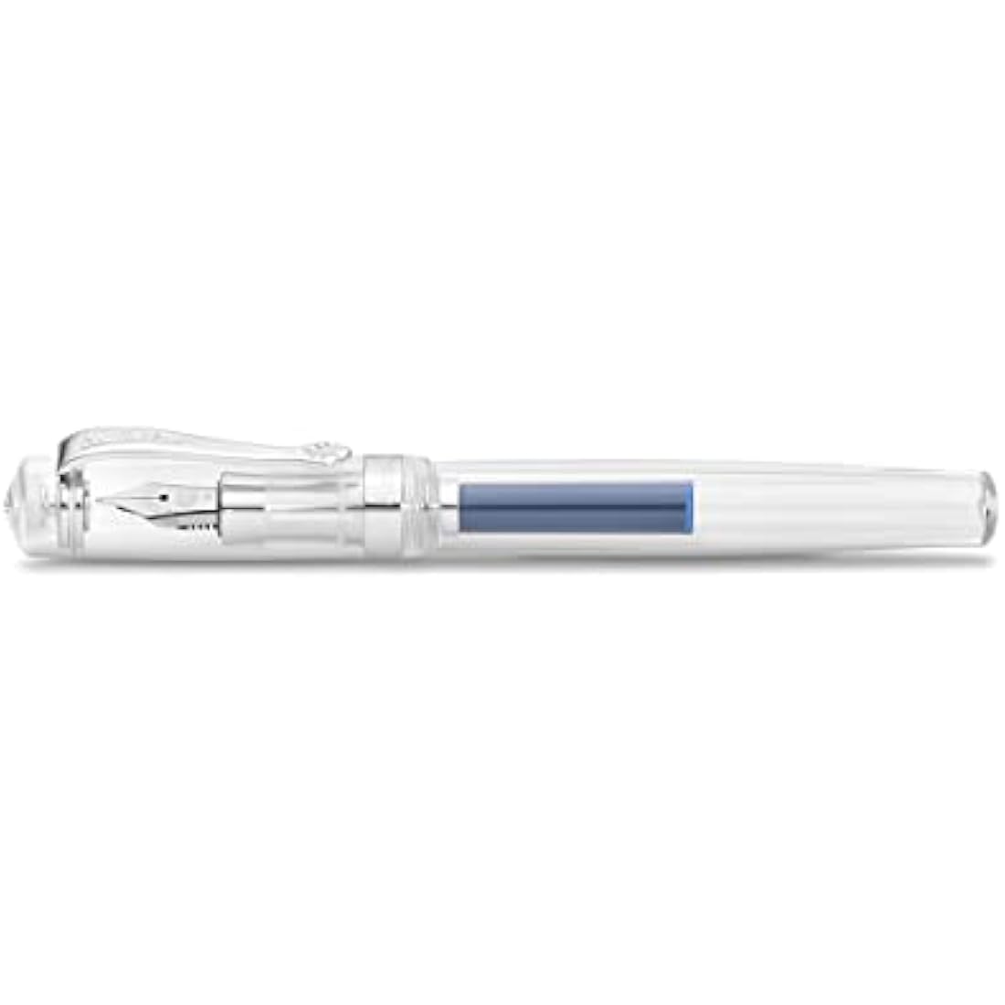 Kaweco Student Fountain Pen - Transparent Acrylic with Silver Trim, Nib M
