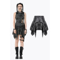 Dark in Love Elandra Goth Skirt – Layered Lace Handkerchief Hem
