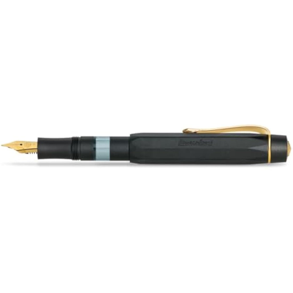 Kaweco Sport AL Piston Fountain Pen Starter Set - Black/Gold - Nib M