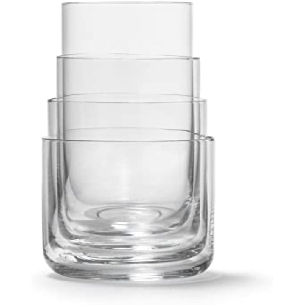 Aarke Nesting Glasses – 4-Pack Lead-Free Crystal Glass Tumblers