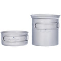 iBasingo Titanium Camping Cookware Set – Lightweight Backpacking Mess Kit