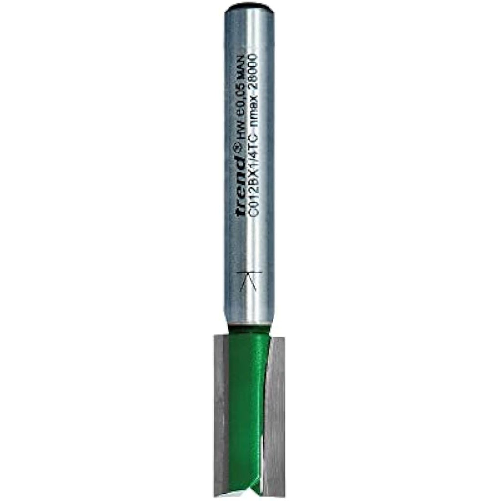 Trend CraftPro Straight Router Bit | 9mm Diameter | 1/4 Inch Shank