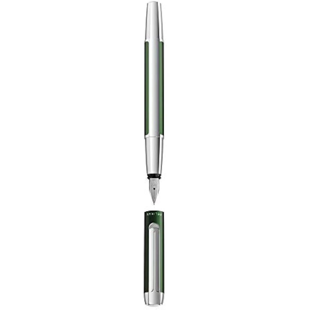 Pelikan Pura Fountain Pen – Forest Green Aluminium, Medium Nib