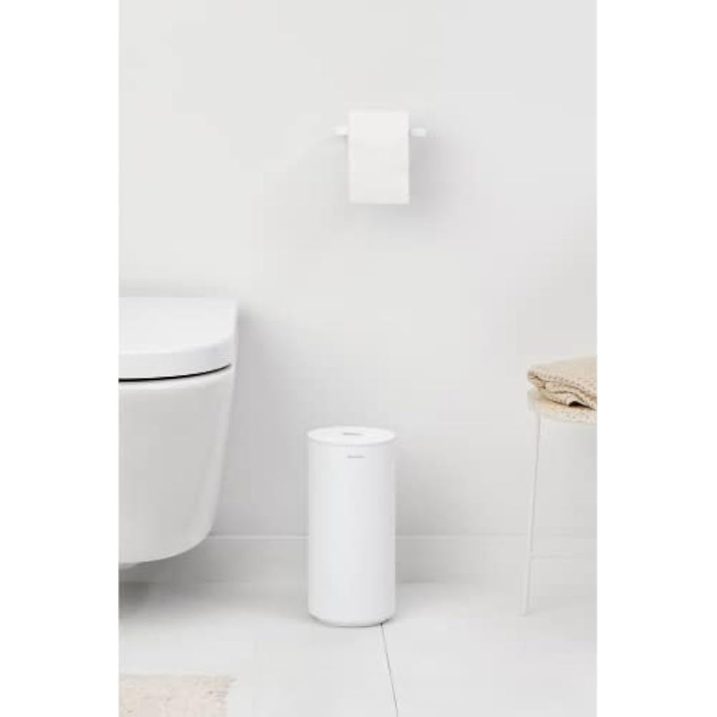 Brabantia Mindset Toilet Roll Dispenser – Holds 2 Spare Rolls – Fresh White