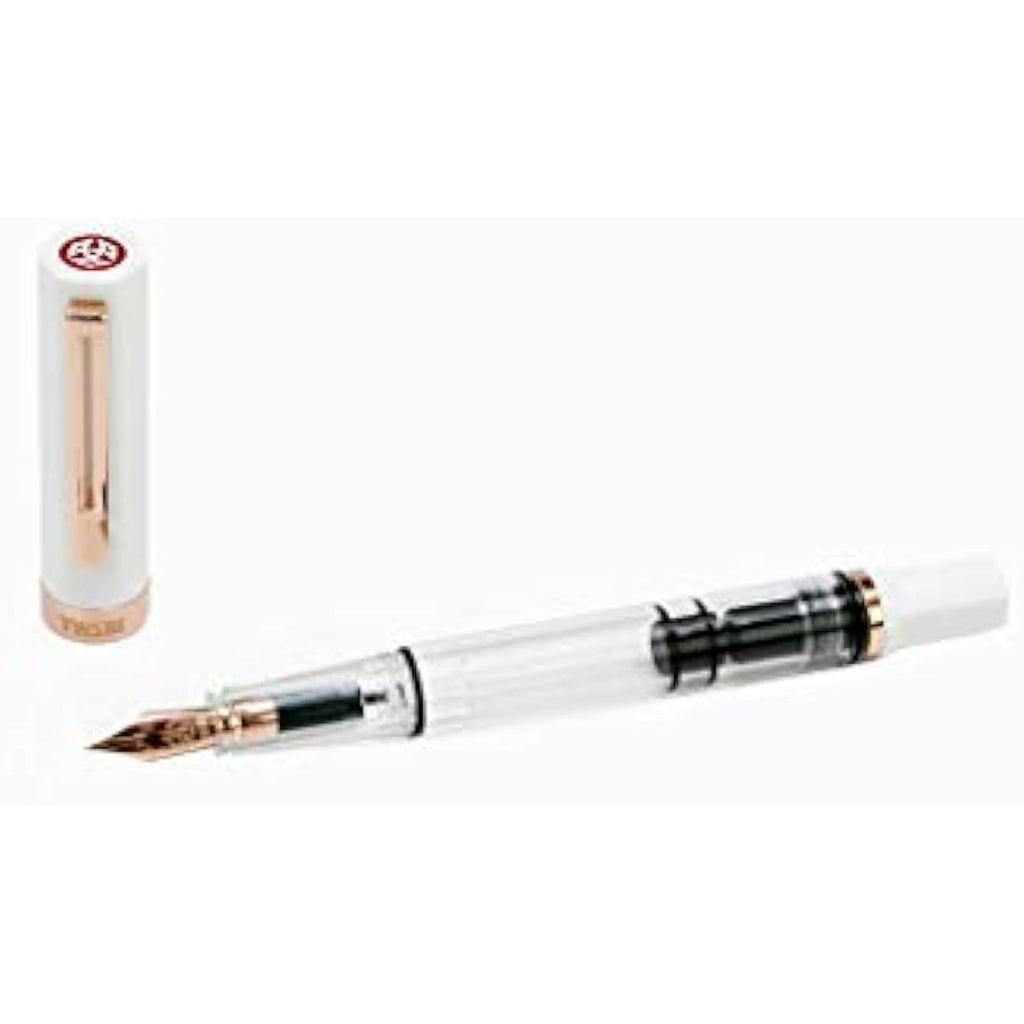 TWSBI Eco Fountain Pen – White & Rose Gold – Extra Fine (EF) Nib