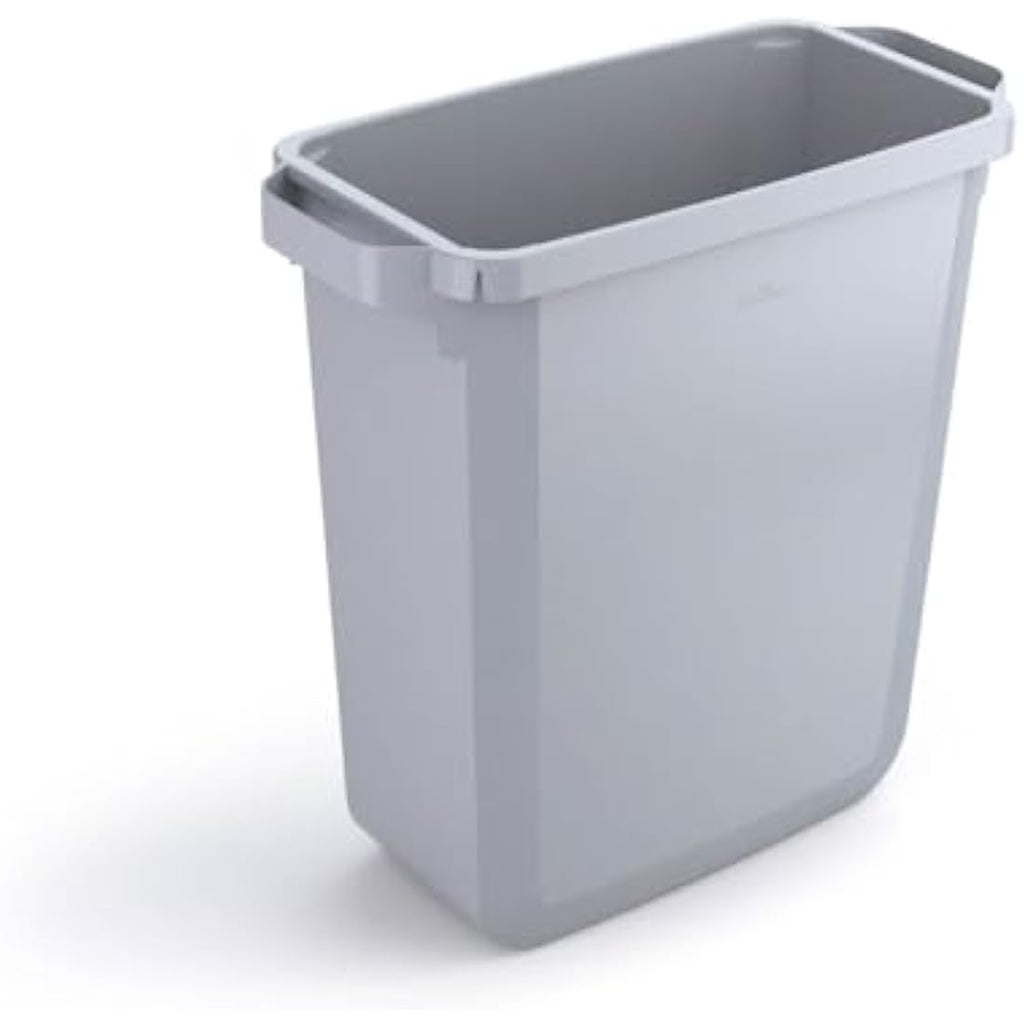 Durable DURABIN 60L Rectangular Waste Bin – Food Safe Grey Plastic
