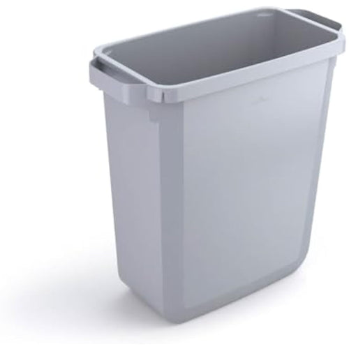 Durable DURABIN 60L Rectangular Waste Bin – Food Safe Grey Plastic