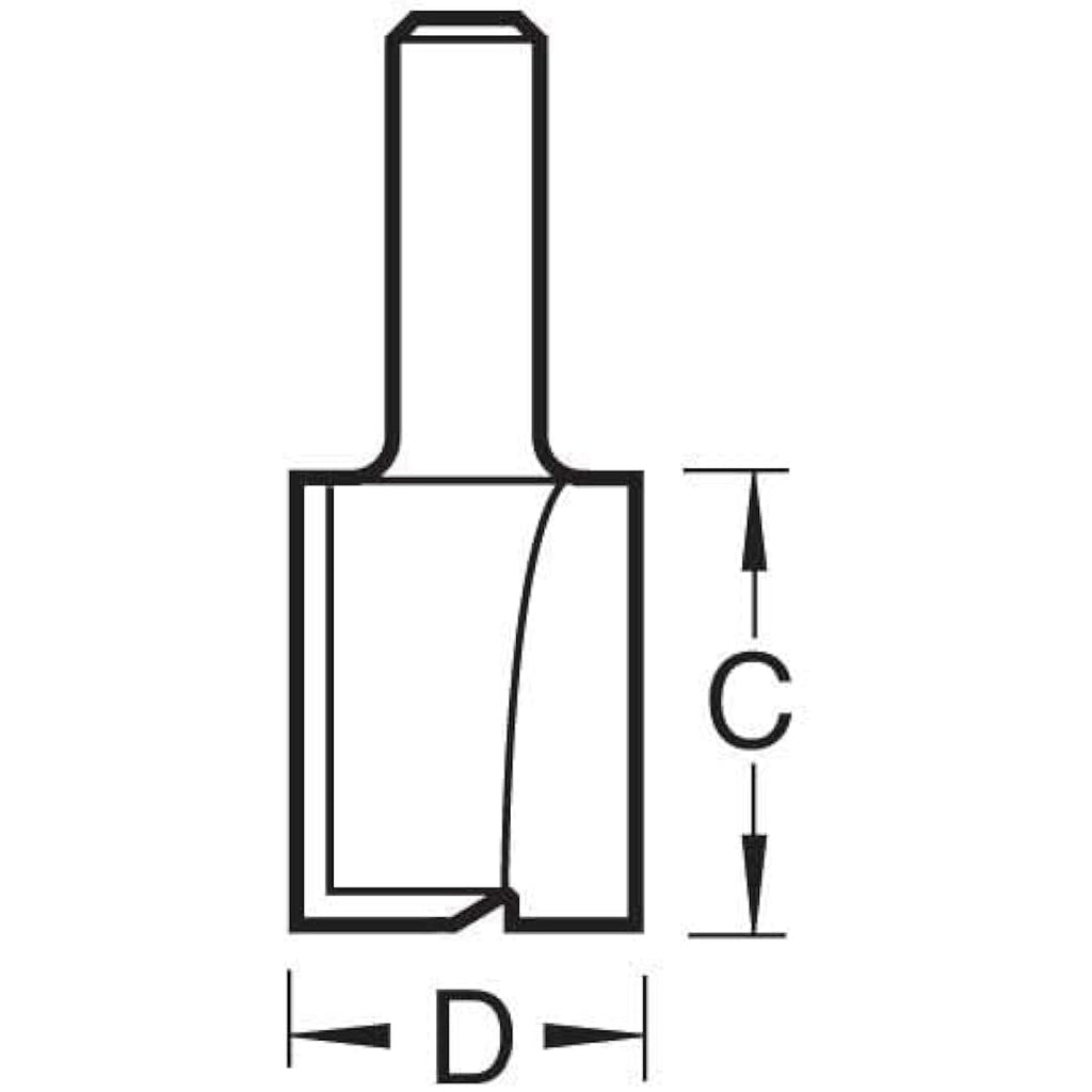 Trend CraftPro Straight Router Bit | 1/4" Shank, 15mm x 25mm Carbide