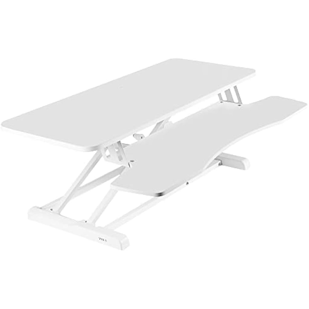 VIVO 91 cm Height Adjustable Standing Desk Converter - White | K Series