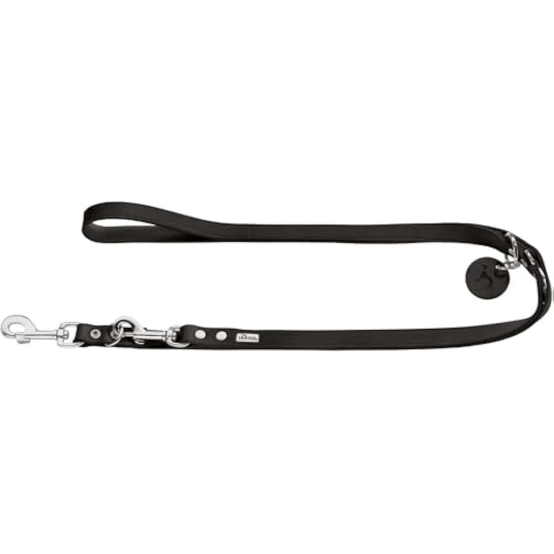 Hunter Training Leash – Soft Genuine Cow Leather Multi-Lead, Black