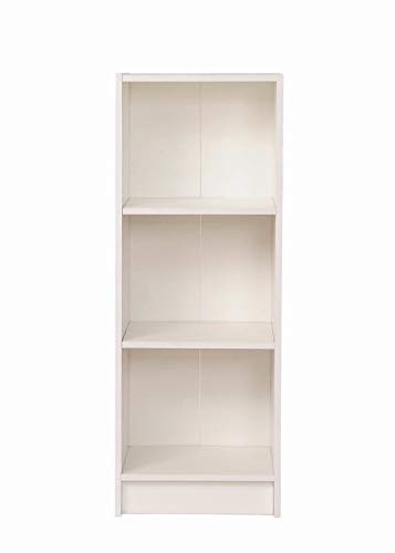Timber Art Design UK 3 Tier Bookcase Medium Narrow Tall Shelf Rack Contemporary Organizer Display Shelving Unit for Modern Living Room, Office Space - image 2