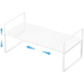 ARCCI Expandable & Stackable Metal Kitchen Cabinet Shelf Organizer – White
