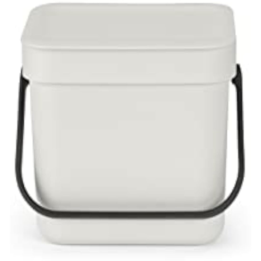 Brabantia Sort & Go 3L Food Waste Caddy – Light Grey Recycling Bin