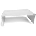 White Gloss Acrylic Monitor Riser and Laptop Display Stand