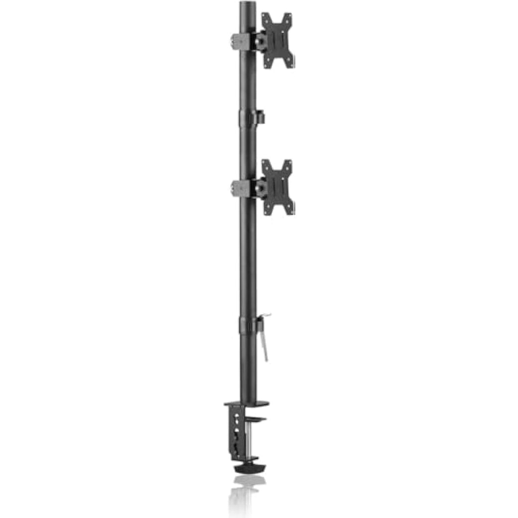 Bracwiser Vertical Dual Monitor Mount | 13-27 Inch VESA Desk Stand